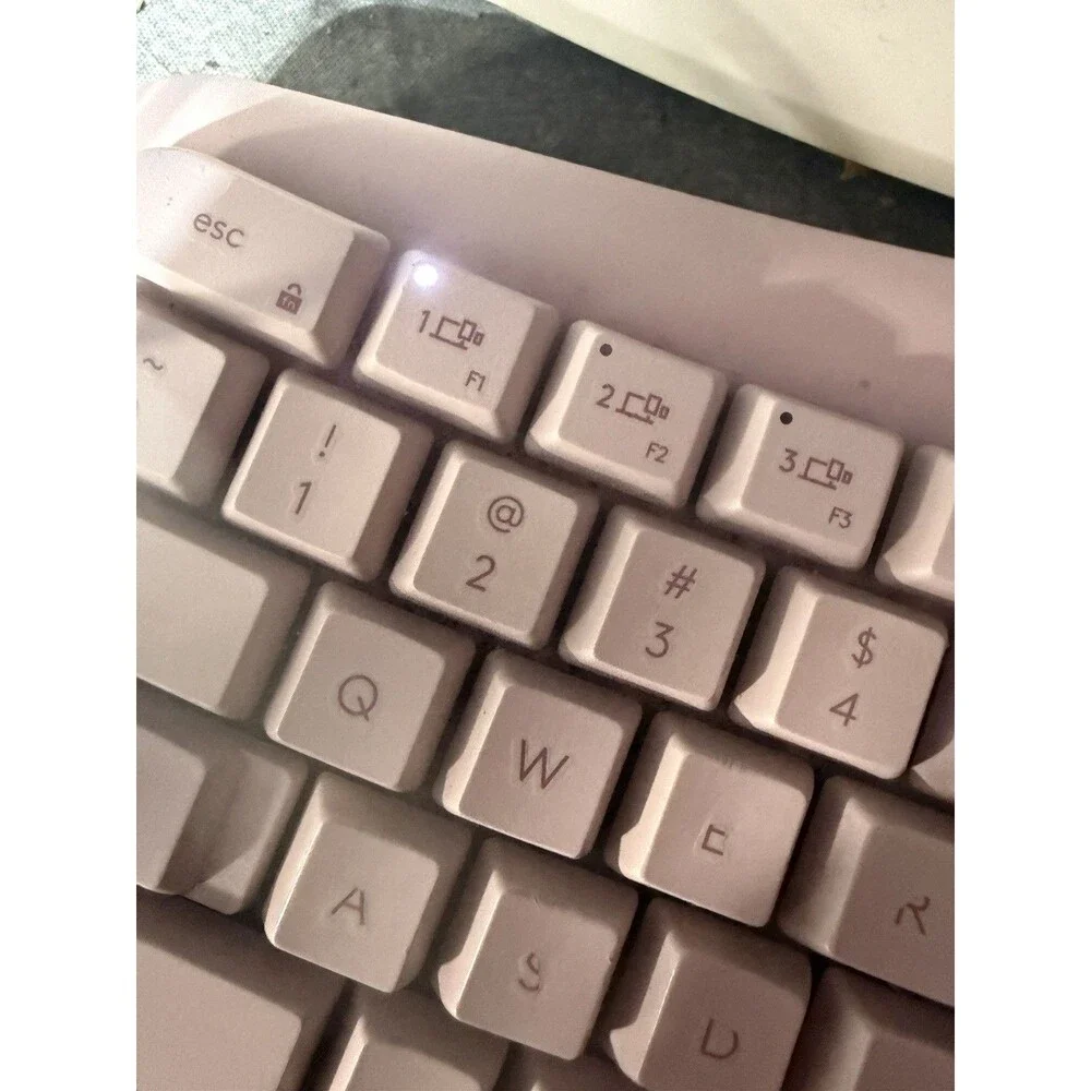 Logitech Wave Keys Wireless Ergonomic Keyboard with Cushioned Palm Rest - Rose